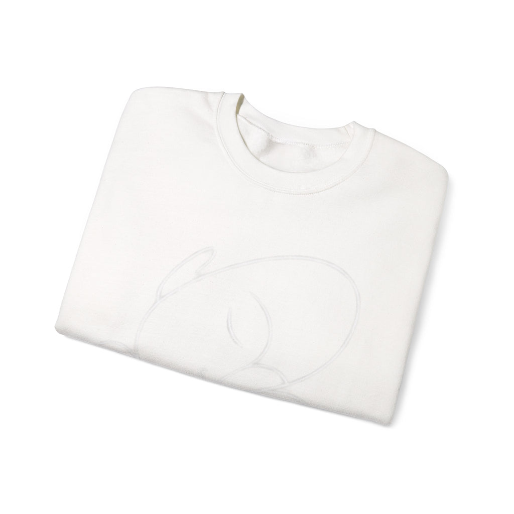 Minimal White Crewneck Sweatshirt