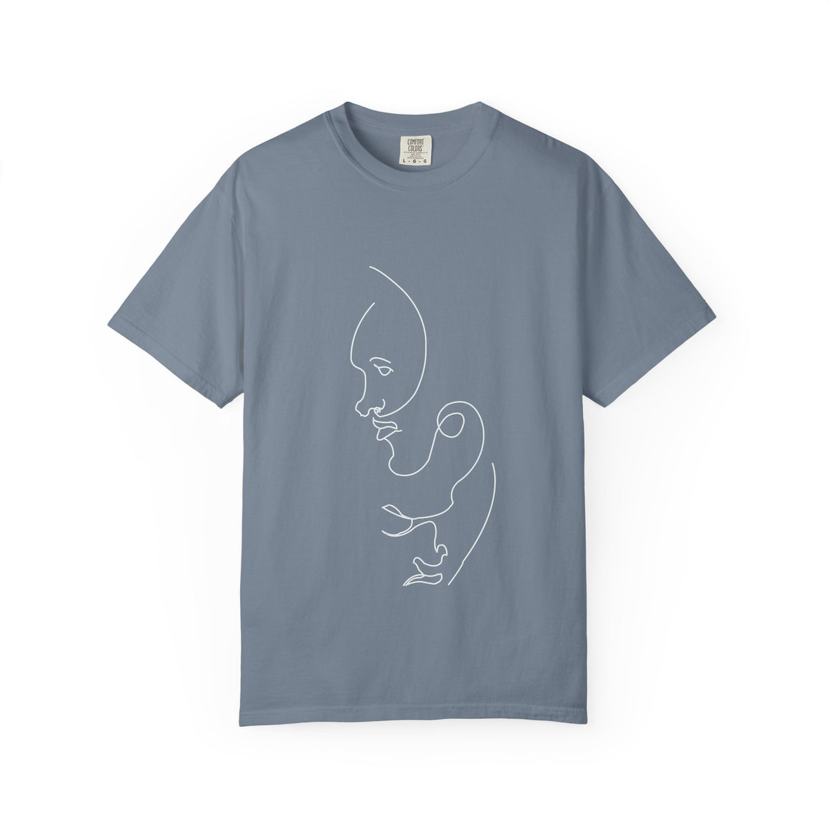 Abstract Line Art Face T-Shirt — Minimalist One-Line Profile Tee