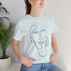 Abstract Line Art Face T‑Shirt — Minimalist One-Line Portrait Tee
