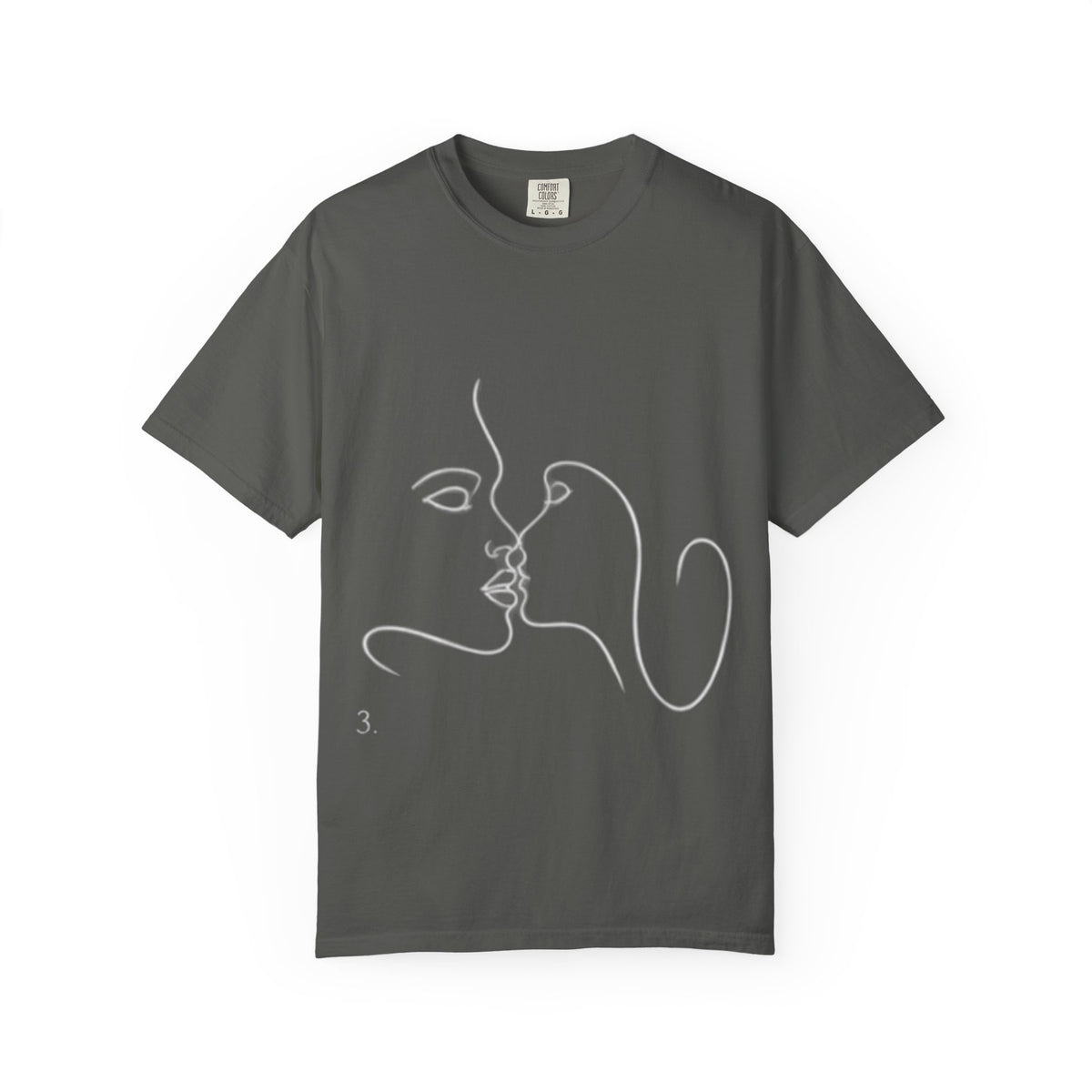Minimal Line Art Kiss T-Shirt