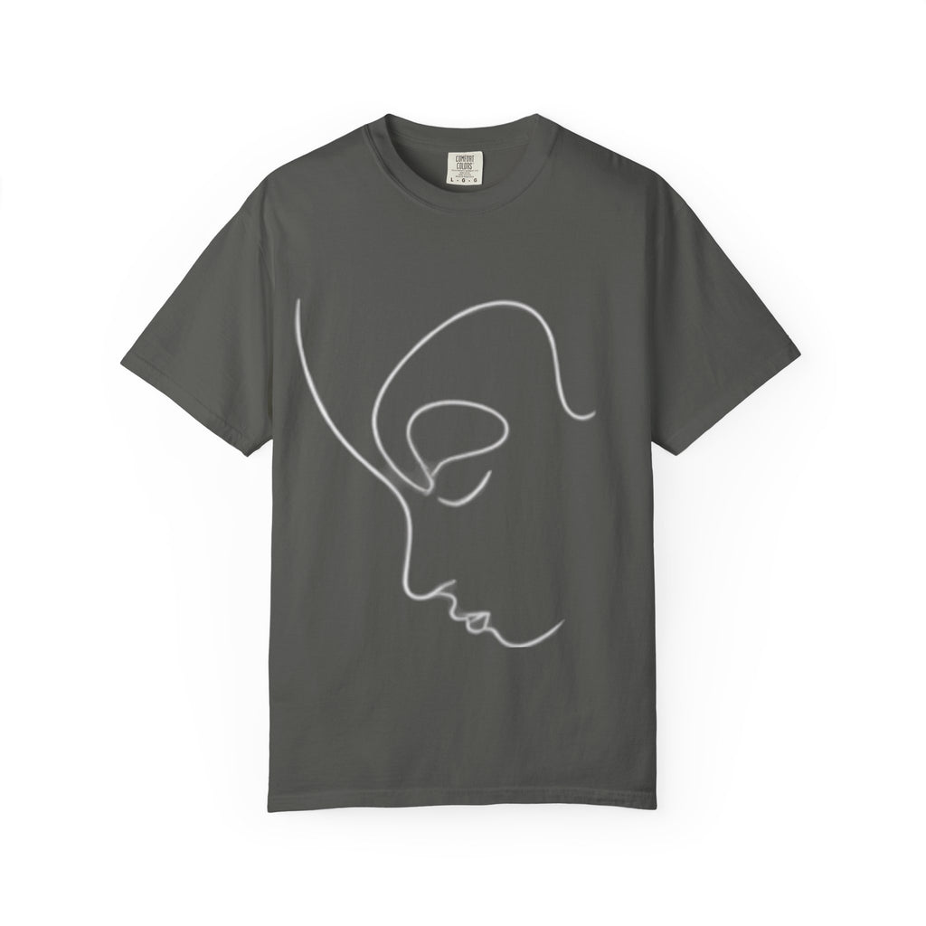 Minimal Line Art Face T-Shirt — Abstract Single-Line Portrait Tee