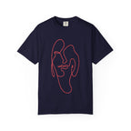 Minimal Line Art Face T-Shirt — Abstract One-Line Portrait Tee