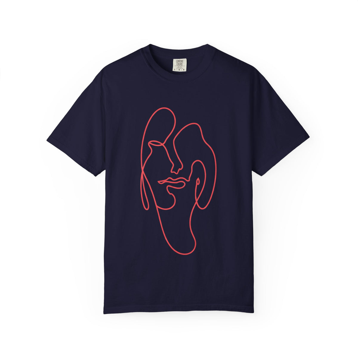 Minimal Line Art Face T-Shirt — Abstract One-Line Portrait Tee