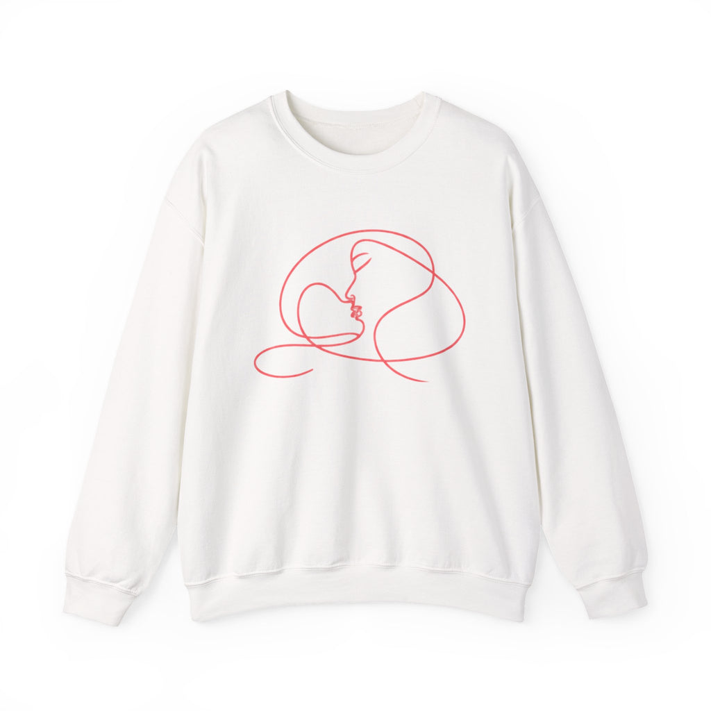 Minimalist Line Art Mother and Baby Crewneck Sweatshirt