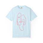 Minimal Line Art Face T-Shirt — Abstract One-Line Portrait Tee