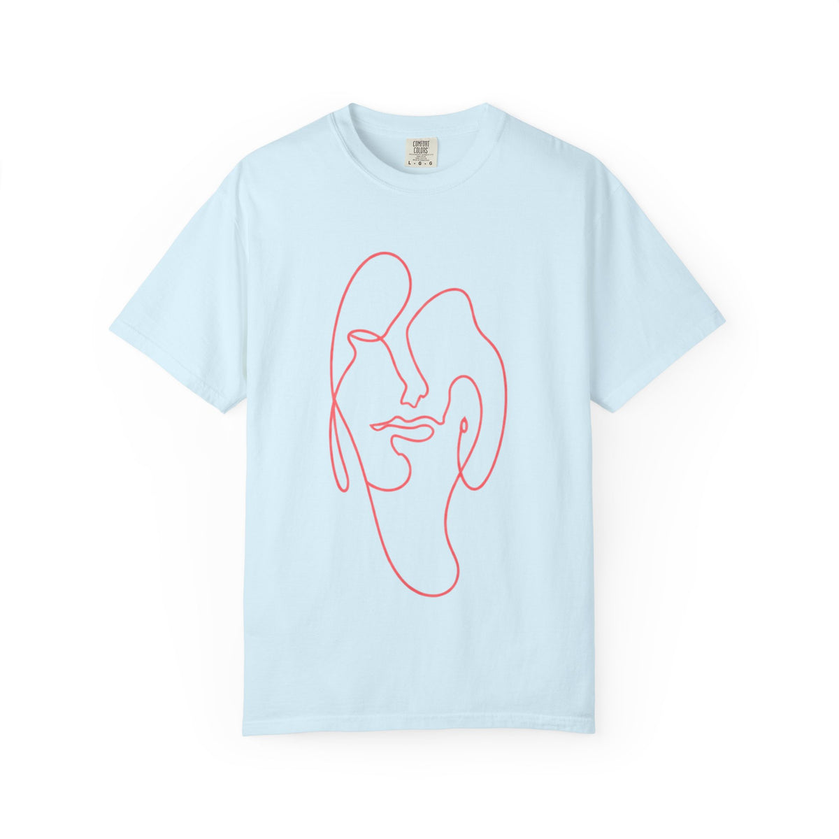 Minimal Line Art Face T-Shirt — Abstract One-Line Portrait Tee