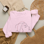 Minimal Line Art Woman Crewneck Sweatshirt