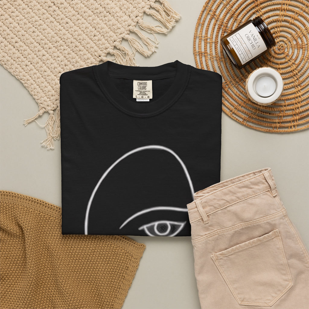 T-Shirt — Minimal Line Art Face Tee