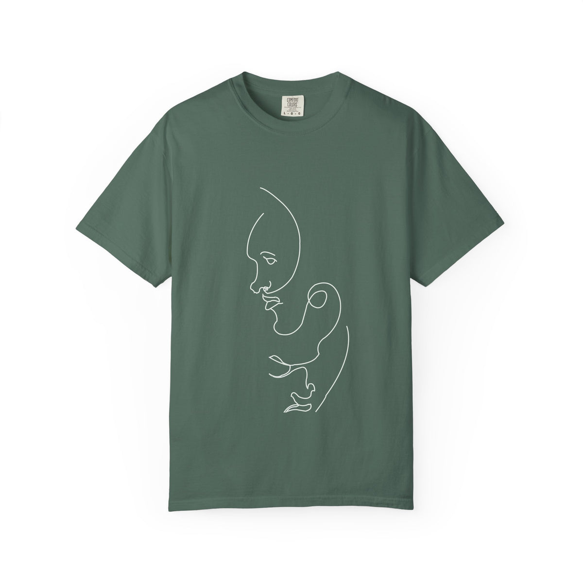 Abstract Line Art Face T-Shirt — Minimalist One-Line Profile Tee
