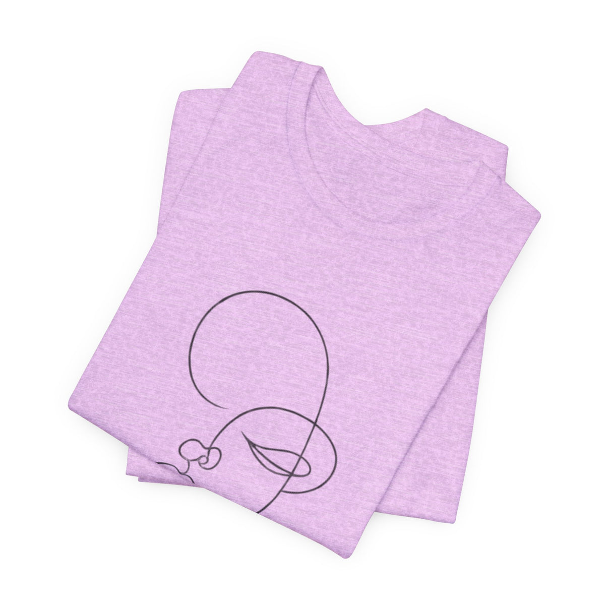 Minimal Line Art Face T-Shirt — One-Line Abstract Portrait Tee