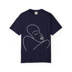 Minimal Line Art Face T-Shirt — Modern Abstract Graphic Tee