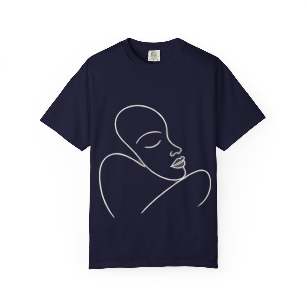 Minimal Line Art Face T-Shirt — Modern Abstract Graphic Tee