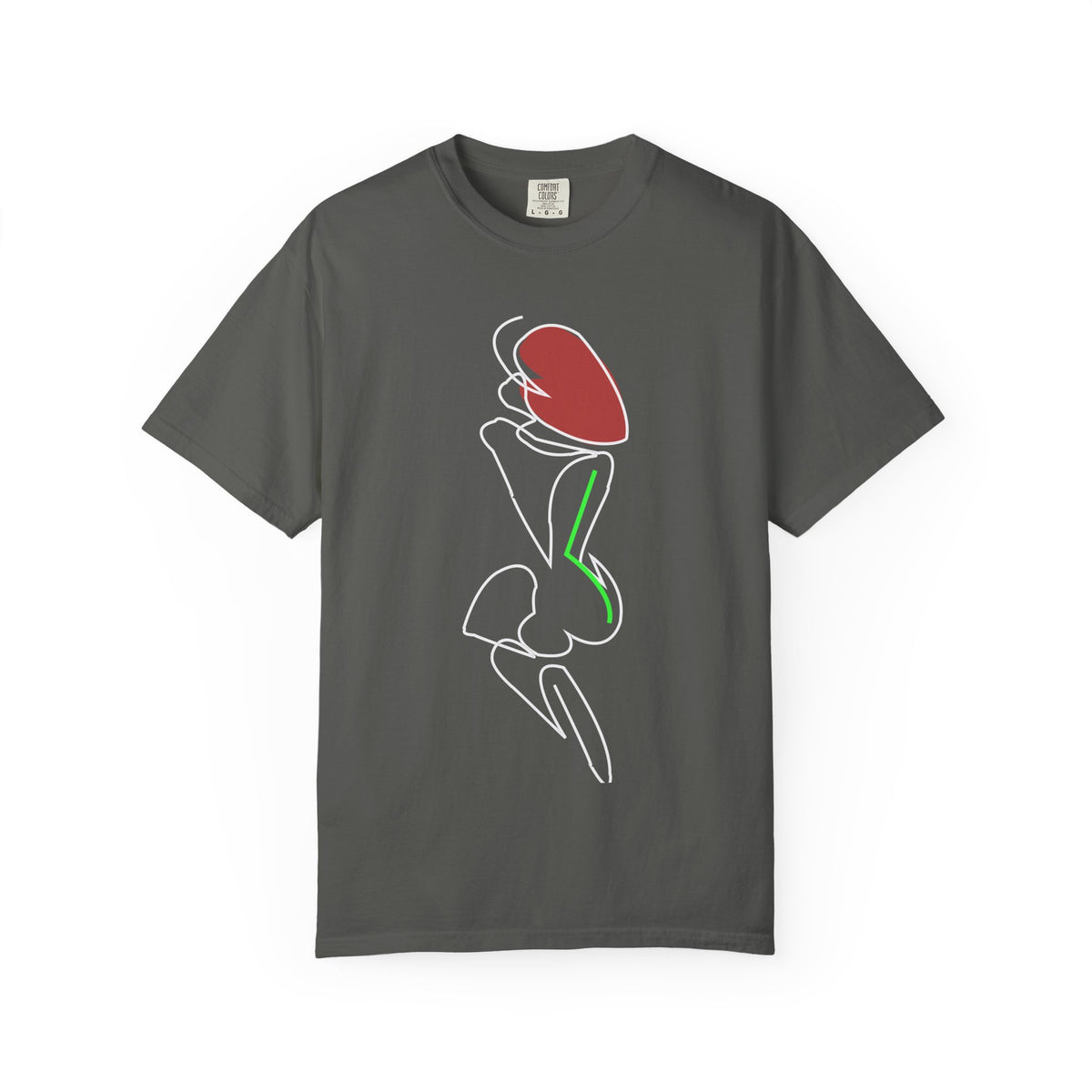Abstract Line Art Rose T-Shirt