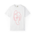 Minimal Line Art Face T-Shirt — Abstract One-Line Portrait Tee