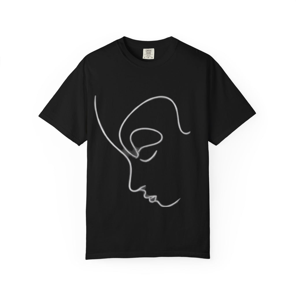 Minimal Line Art Face T-Shirt — Abstract Single-Line Portrait Tee