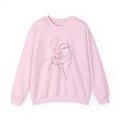 Minimal Line Art Face Sweatshirt — Abstract Feminine Crewneck