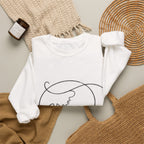 Minimal Line Art Earth Crewneck Sweatshirt