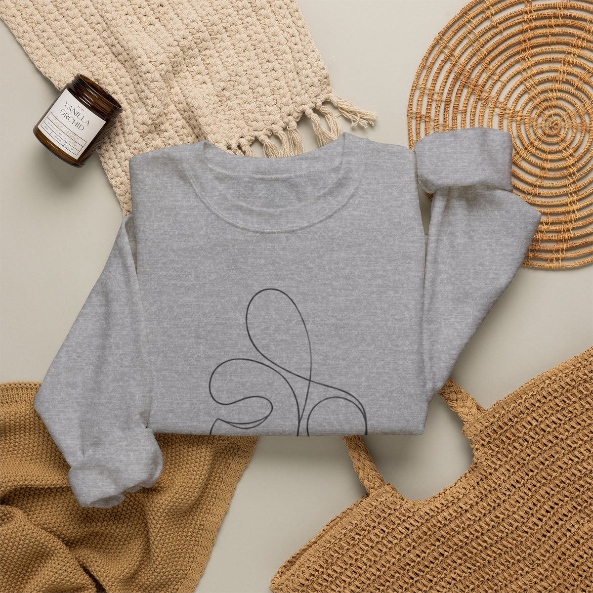 Within 11 | Minimalist Line Art Face Crewneck Sweatshirt