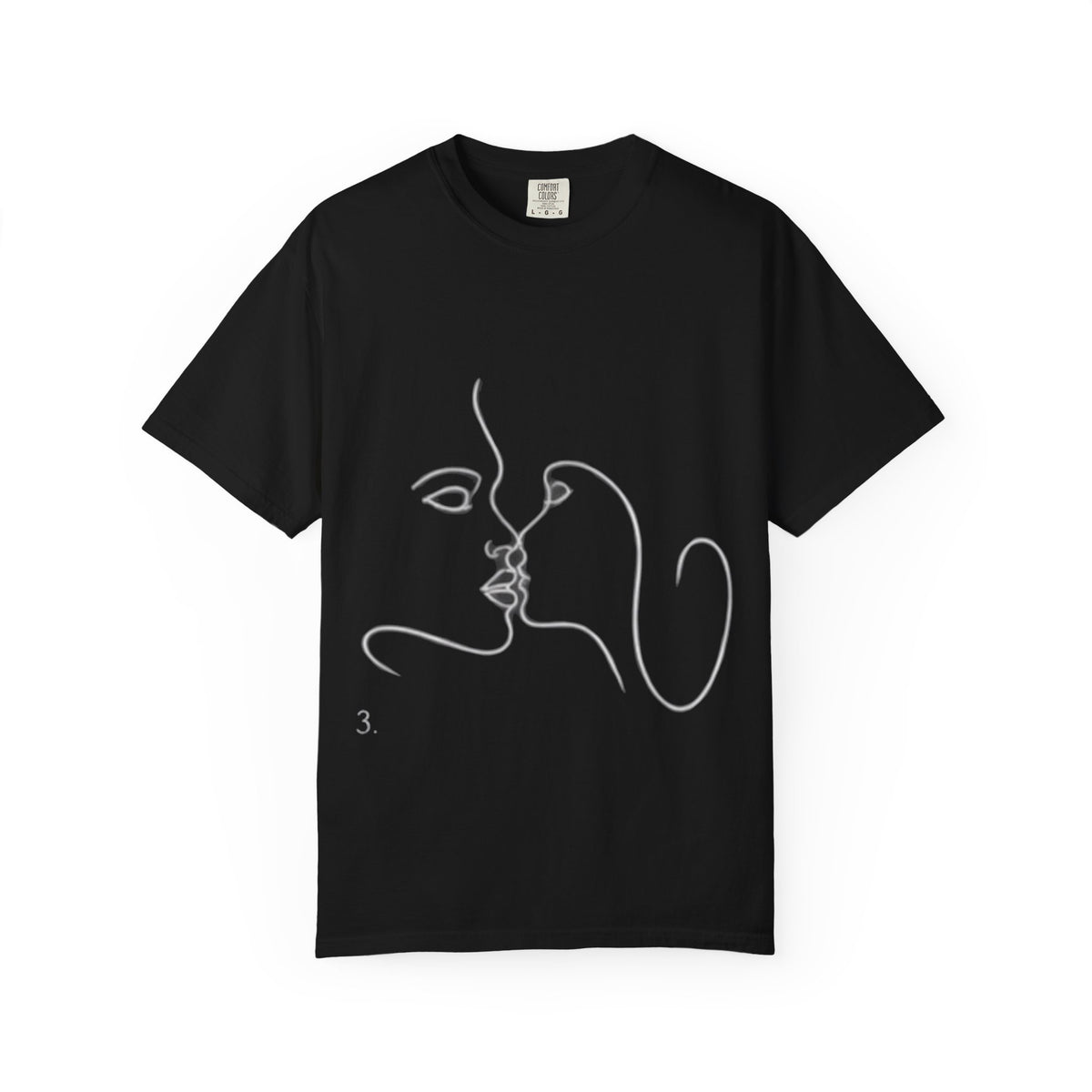 Minimal Line Art Kiss T-Shirt