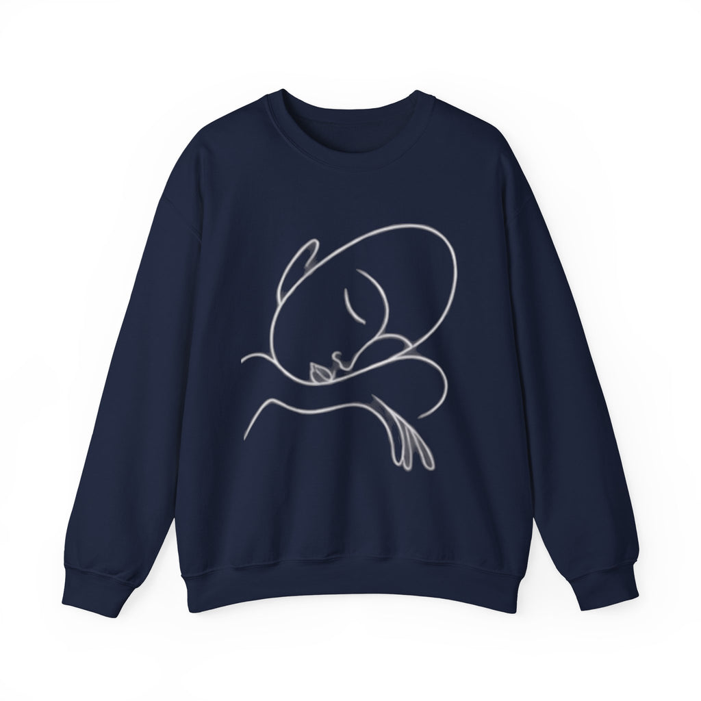 Minimal White Crewneck Sweatshirt