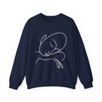 Minimal White Crewneck Sweatshirt