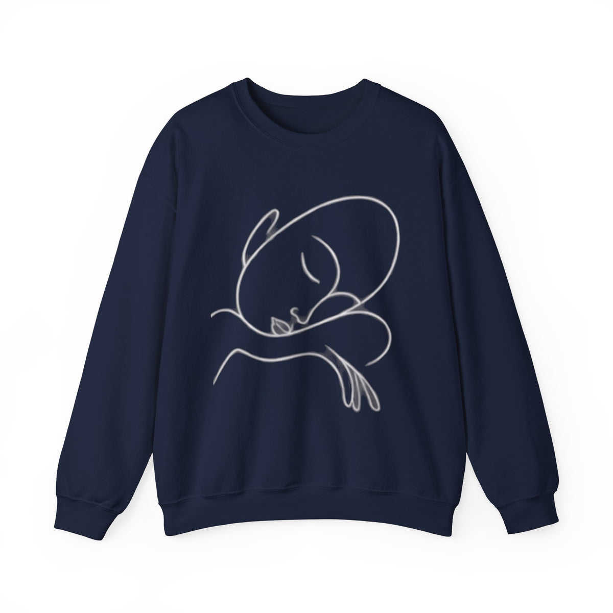 Minimal White Crewneck Sweatshirt