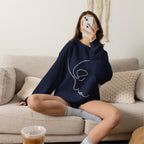 Minimal Line Art Face Crewneck Sweatshirt