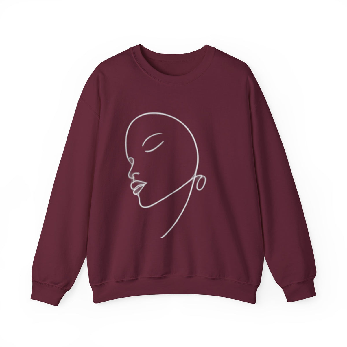 Minimal Line Art Face Crewneck Sweatshirt