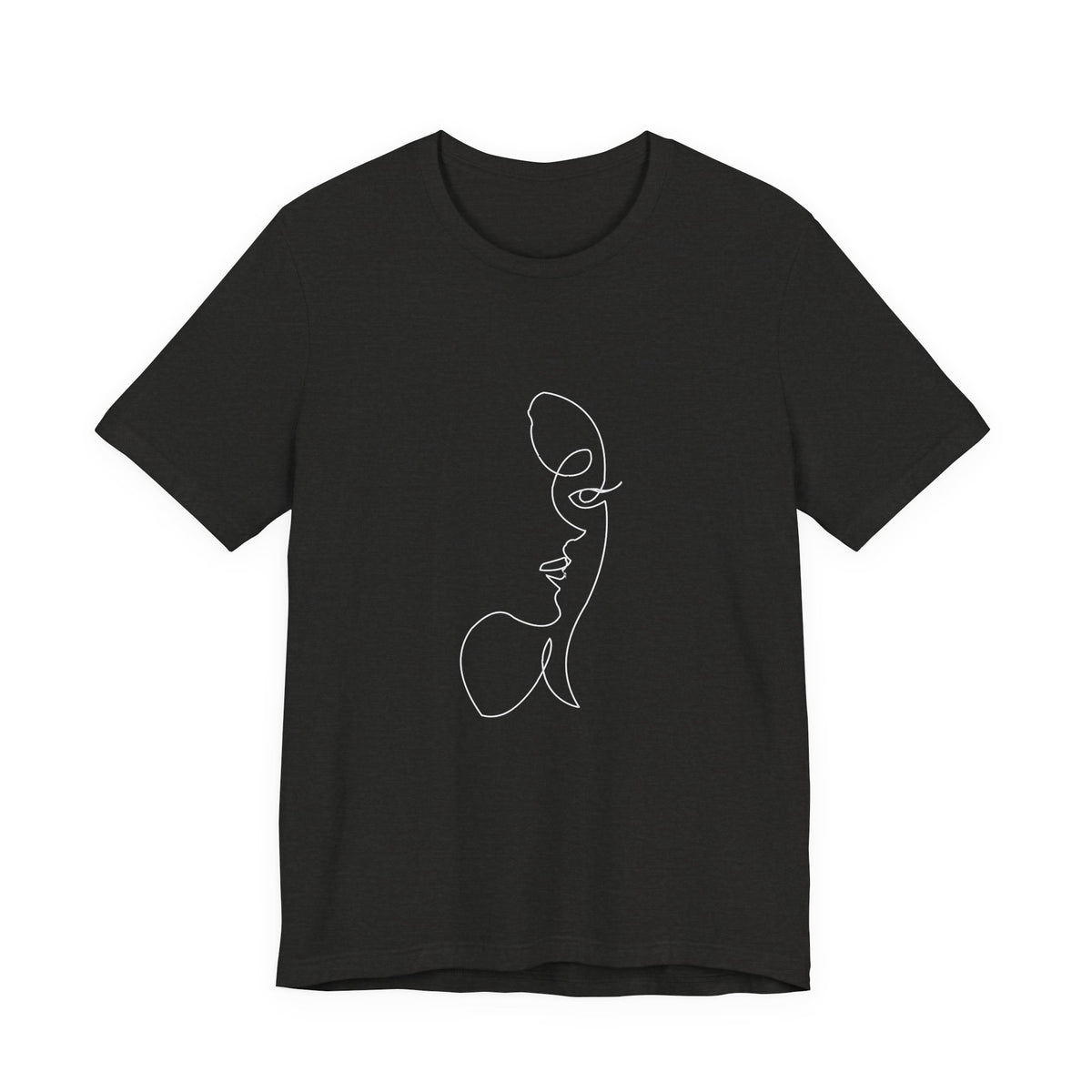 Minimal One-Line Face T-Shirt — Modern Abstract Art Tee