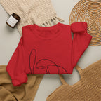 Abstract Line Art Face Crewneck Sweatshirt