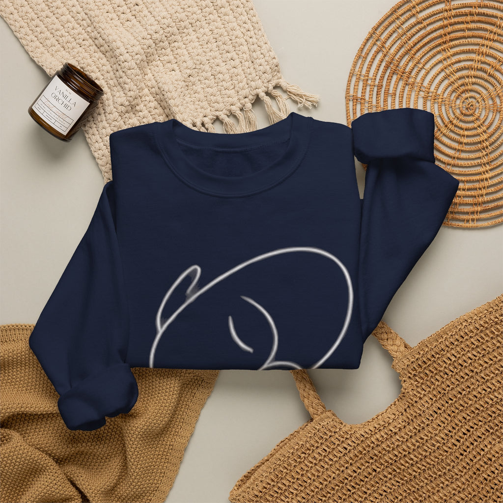 Minimal White Crewneck Sweatshirt